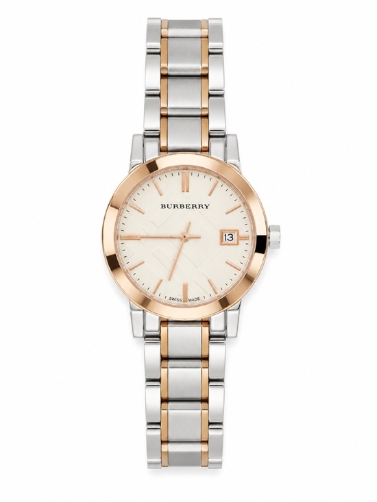 Brand New Burberry Two-Tone Silver and Rose Gold Women\'s Watch BU9105 main image 4